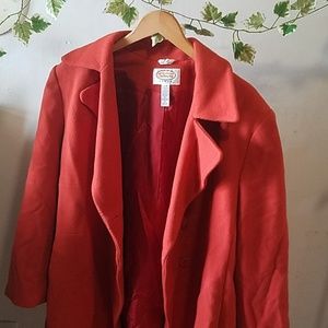 Orange Plus Size Peacoat